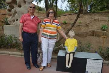 Daños a la escultura de Sanmao en San Juan (Foto TA)